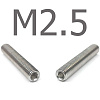 DIN 913 Винт установочный с внутренним шестигранником и плоским концом нержавеющая сталь А2 М2.5x12